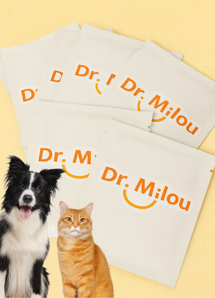 Dr. Milou Pet Dental Finger Wipes – Daily Oral Care for Dogs & Cats