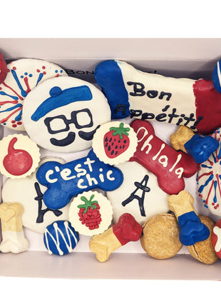 French Themed Dog Treats Gift Box