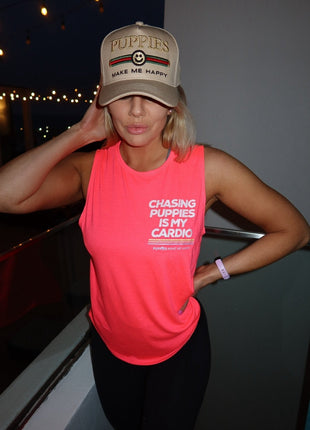 Chasing Puppies Is My Cardio Relaxed Women’s Tank | Gift for Dog Lovers