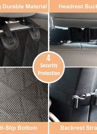 GOOPAWS Quilted Scratchproof Dog Front Car Seat Cover, Black, 40"L - Pup List