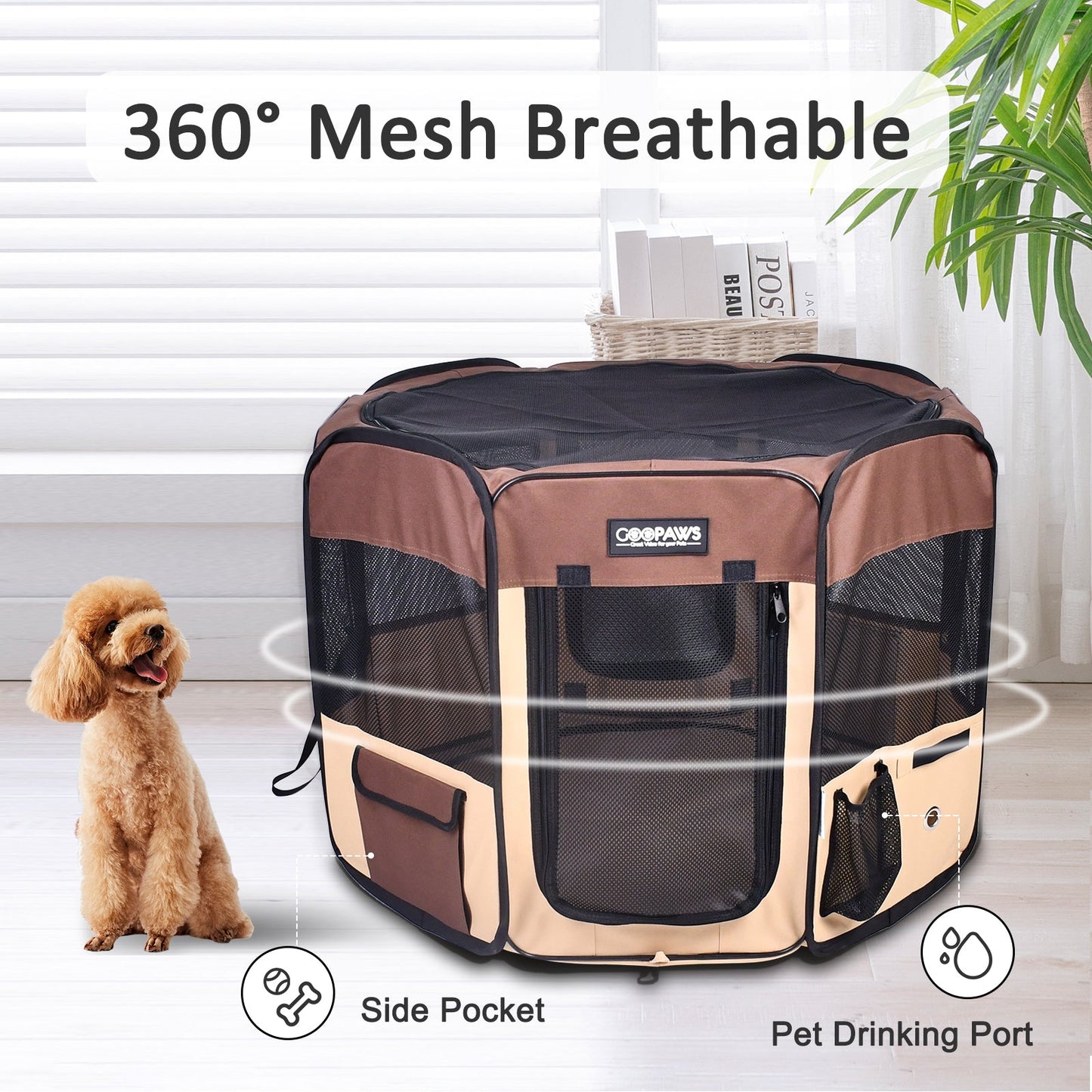 Jespet 2-Door Portable Soft-Sided Dog, Cat & Small Pet Exercise Playpen - Pup List