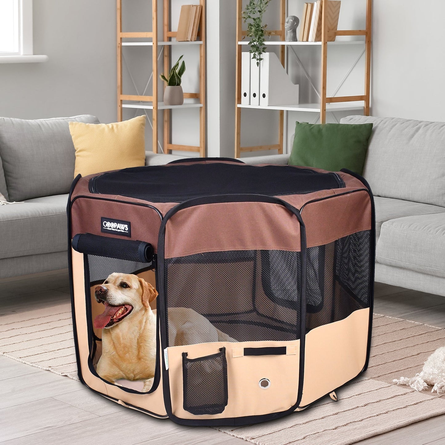 Jespet 2-Door Portable Soft-Sided Dog, Cat & Small Pet Exercise Playpen - Pup List