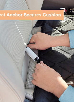 GOOPAWS Quilted Scratchproof Dog Front Car Seat Cover, Black, 40"L - Pup List