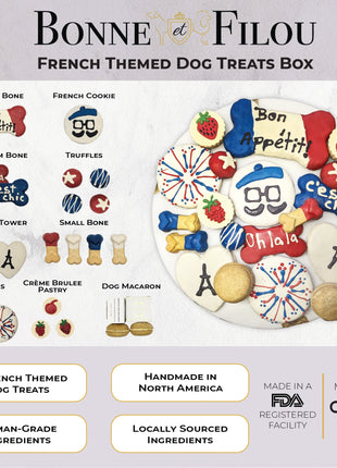 French Themed Dog Treats Gift Box