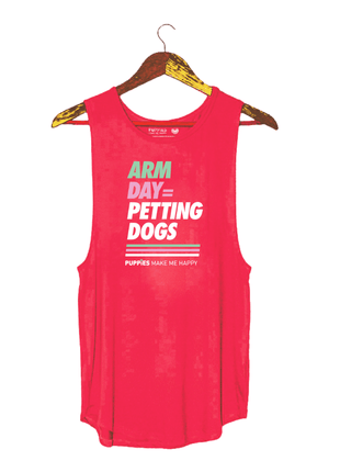Arm Day = Petting Dogs Tank Top | Gift for Dog Lovers & Dog Moms