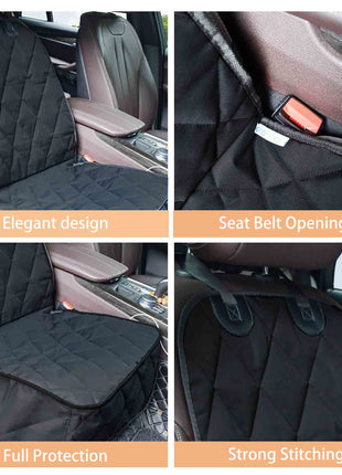 GOOPAWS Quilted Scratchproof Dog Front Car Seat Cover, Black, 40"L - Pup List