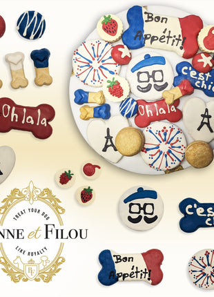 French Themed Dog Treats Gift Box
