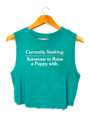 Currently Seeking Crop Top | Gift for Dog Lovers
