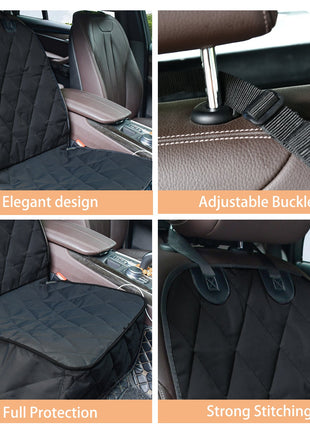GOOPAWS Quilted Scratchproof Dog Front Car Seat Cover, Black, 40"L - Pup List