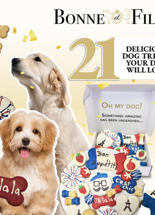 French Themed Dog Treats Gift Box