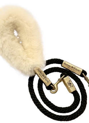 Bundle Shearling Fur Grip + Rope Leash for Dogs