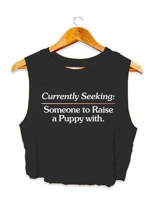 Currently Seeking Crop Top | Gift for Dog Lovers