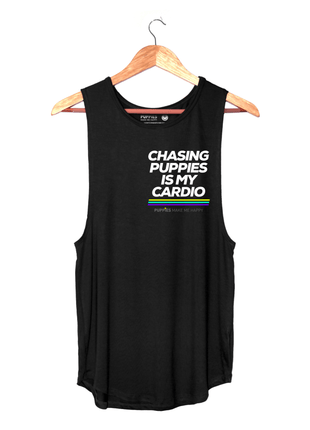 Chasing Puppies Is My Cardio Relaxed Women’s Tank | Gift for Dog Lovers