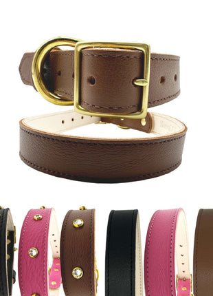 Plain Leather Dog Collar
