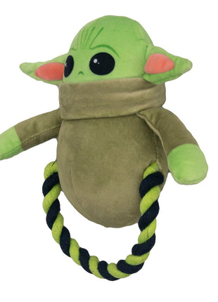 Dog Toy Plush Rope Toy - Star Wars The Child Plush + Green Black Round Rope