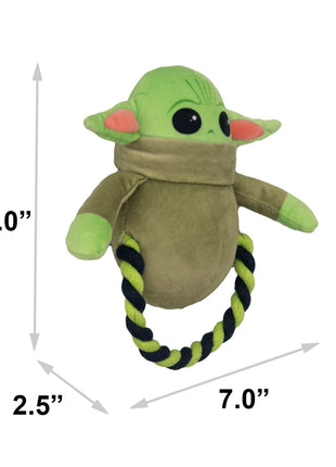 Dog Toy Plush Rope Toy - Star Wars The Child Plush + Green Black Round Rope