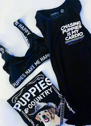Chasing Puppies Is My Cardio Relaxed Women’s Tank | Gift for Dog Lovers