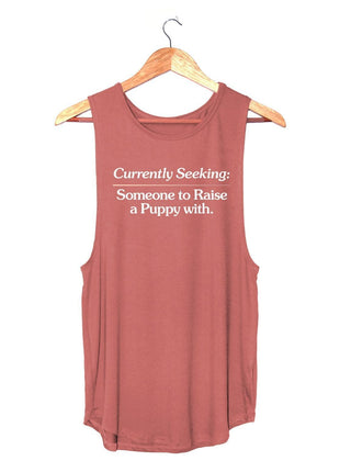 Currently Seeking Someone to Raise a Puppy With ~ Women's Sleeveless Tank