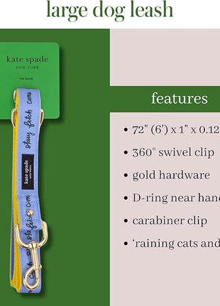 Kate Spade Raining Cats and Dogs Large Leash