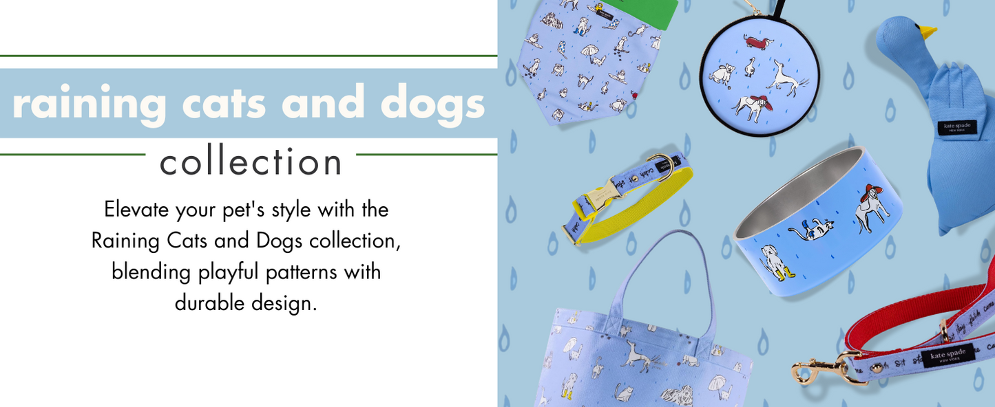 Kate Spade Raining Cats and Dogs M/L Collar