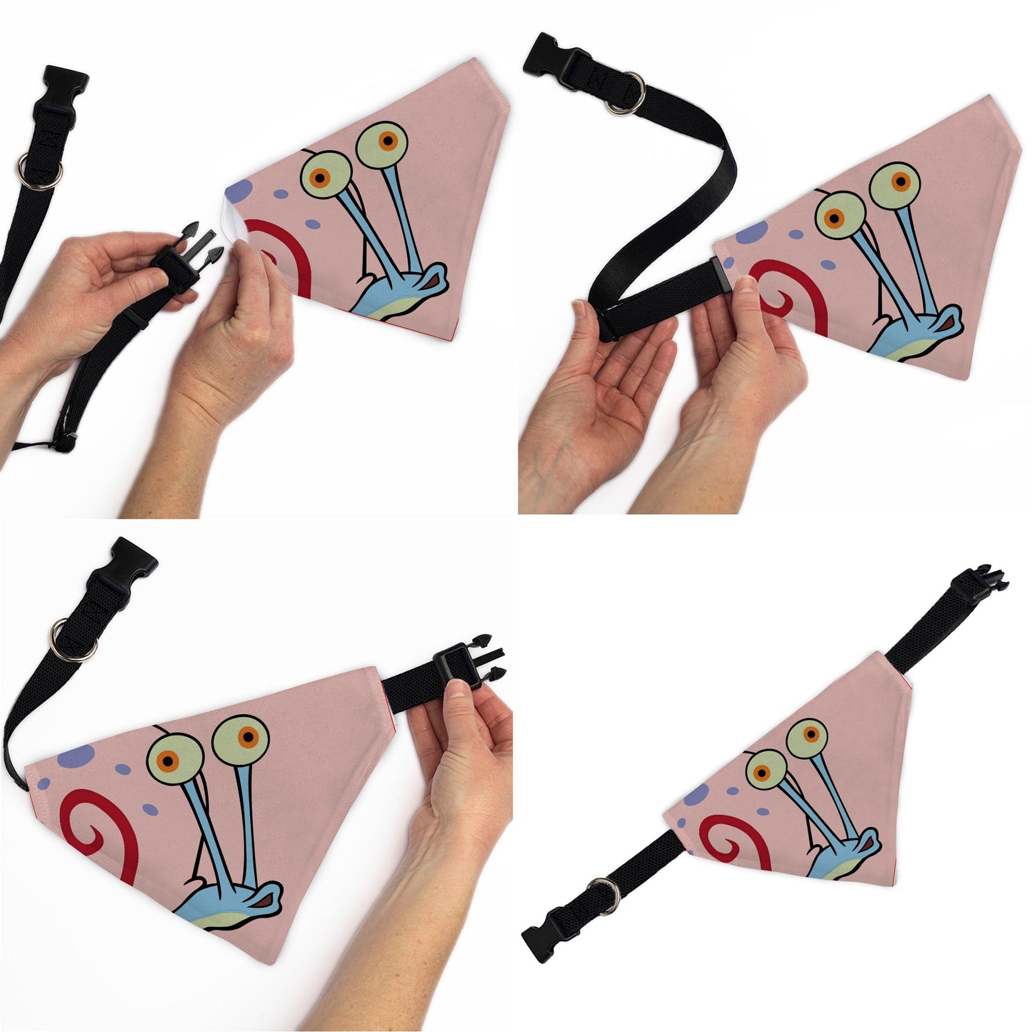 Pet Bandana - SpongeBob SquarePants Gary the Snail Face Close-Up Pink