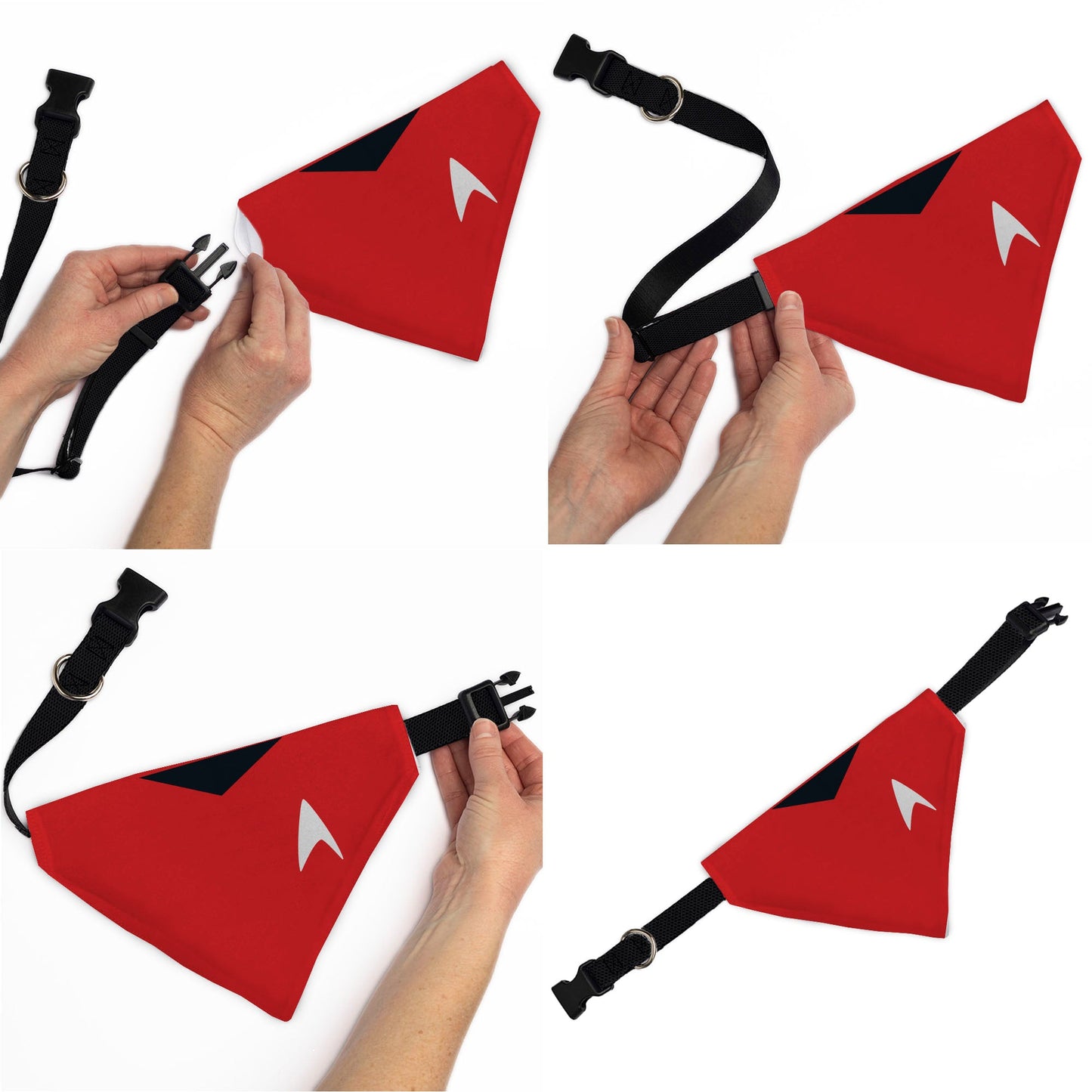Pet Bandana - Star Trek Original Series Red Uniform Print