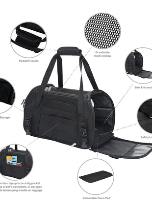 GOOPAWS Soft Sided Collapsible Airline Travel Pet Carrier Bag for Comfort and Travel - Pup List