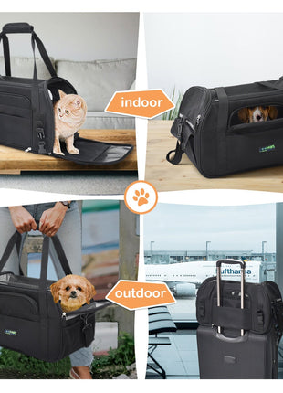 GOOPAWS Soft Sided Collapsible Airline Travel Pet Carrier Bag for Comfort and Travel - Pup List
