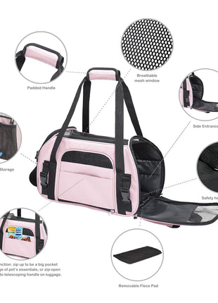 GOOPAWS Soft Sided Collapsible Airline Travel Pet Carrier Bag for Comfort and Travel - Pup List