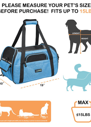 GOOPAWS Soft Sided Collapsible Airline Travel Pet Carrier Bag for Comfort and Travel - Pup List