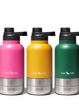 Pup Pak Dog Water Bottle with Detachable Bowls