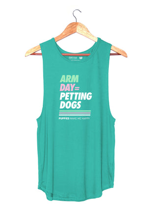 Arm Day = Petting Dogs Tank Top | Gift for Dog Lovers & Dog Moms