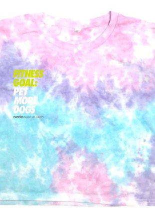 Fitness Goal Crop Tee | Gift for Dog Lovers