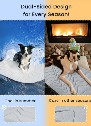 Dog Ice Mat Double-Sided Cooler Dog Mat Gentle Wear Resistant Pet Ice Pad