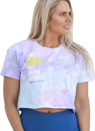 Fitness Goal Crop Tee | Gift for Dog Lovers