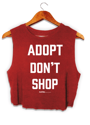 Adopt Don’t Shop Crop Top | Gift for Dog Lovers
