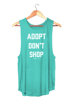 Adopt Don't Shop Sleeveless Top | Gift for Dog Moms | Rescue Dog Shirt