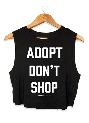 Adopt Don’t Shop Crop Top | Gift for Dog Lovers