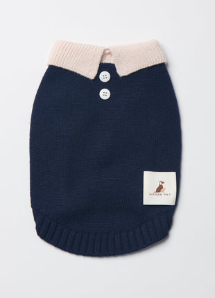 Nooee Pet Polo Wool Sweater – 100% Wool Knit with Classic Collar