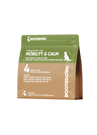 Mobility & Calm CBD + CBG Freeze-Dried Bites for Dogs - Chicken Protein - 15 Count - Pup List