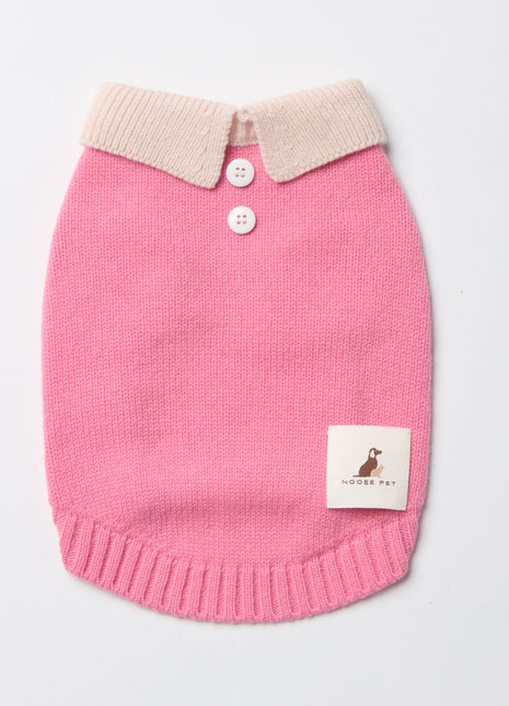 Nooee Pet Polo Wool Sweater – 100% Wool Knit with Classic Collar