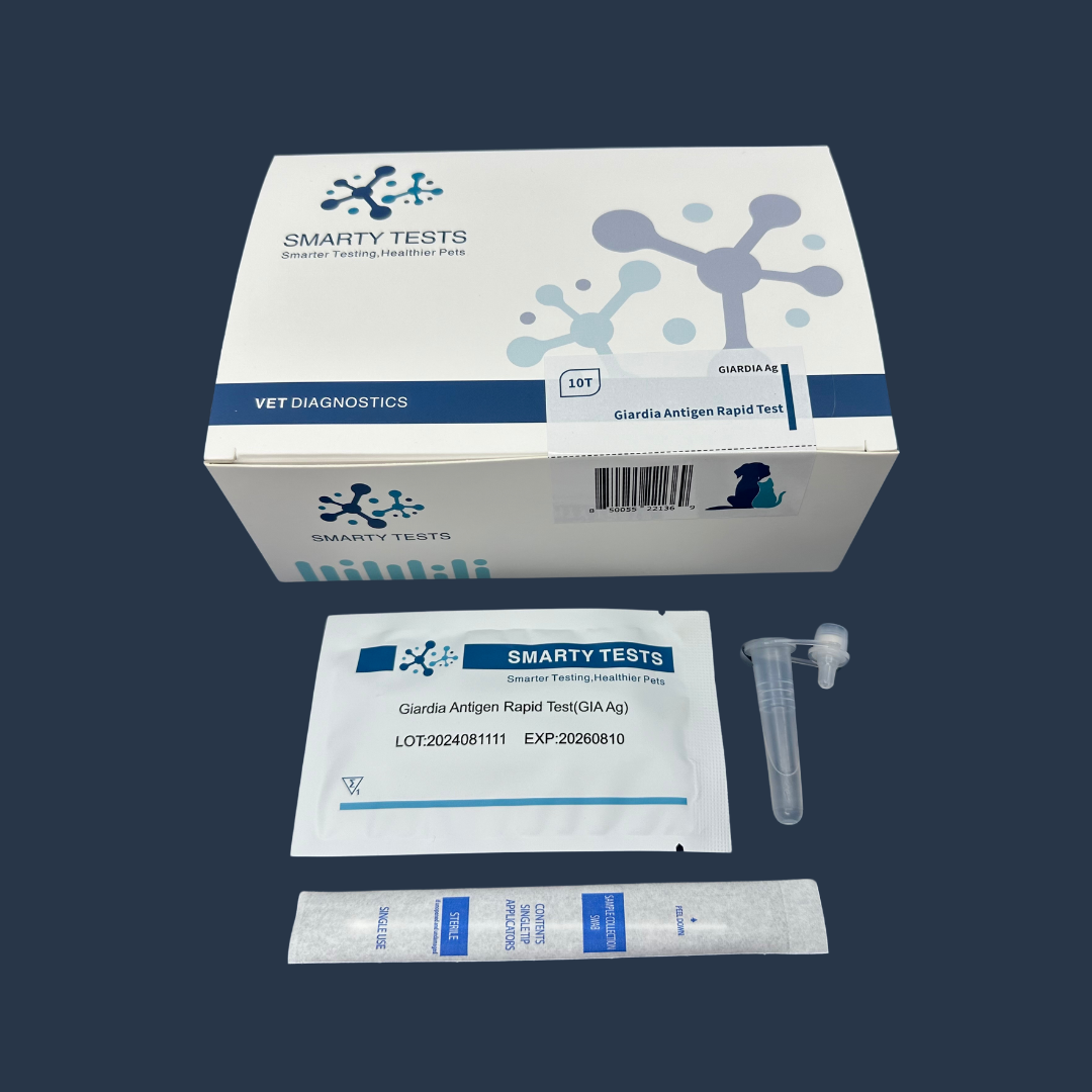 Giardia 10-Minute Rapid Test for Cats & Dogs (Fecal Test): At-Home Testing