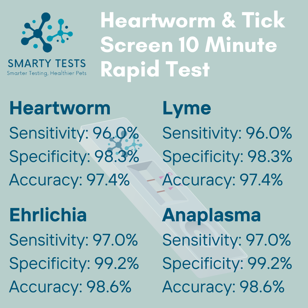 Heartworm & Tick Screen for Dogs 10 Min Rapid Test: At-Home Testing