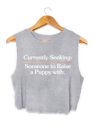 Currently Seeking Crop Top | Gift for Dog Lovers