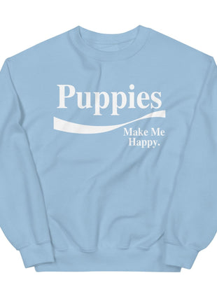 Enjoy Puppies Make Me Happy Sweatshirt | Gift for Dog Lovers