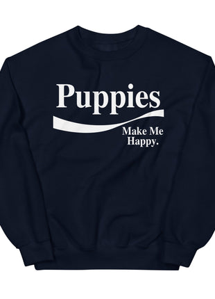 Enjoy Puppies Make Me Happy Sweatshirt | Gift for Dog Lovers