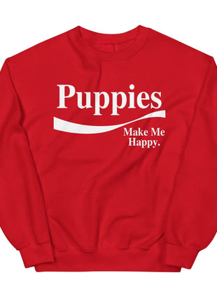 Enjoy Puppies Make Me Happy Sweatshirt | Gift for Dog Lovers