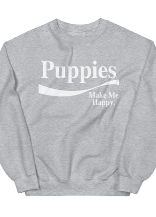 Enjoy Puppies Make Me Happy Sweatshirt | Gift for Dog Lovers