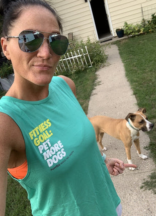Fitness Goal | Dog Lover Sleeveless Tank | Gift for Dog Moms - Pup List