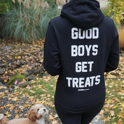 Good Boys Get Treats Hoodie | Gift for Dog Lovers | Front & Back Prints